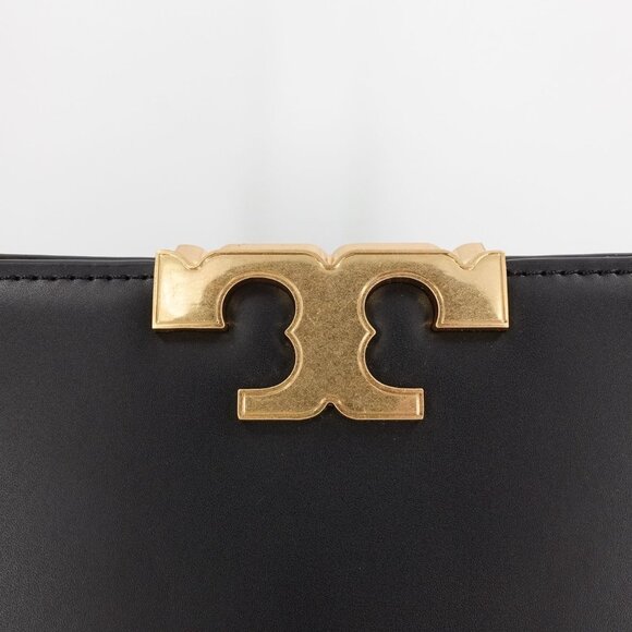 Tory Burch Women's Eleanor Leather Suede Satchel Handbag Black OS - Picture 7 of 12